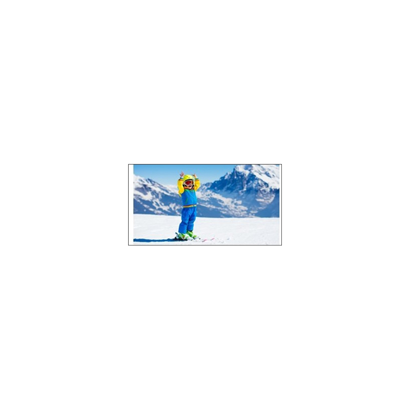 Visuel imprimé Montagne Ski - 40 x 30cm sur support bristol 350 gr