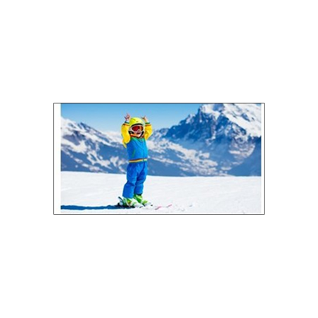 Visuel imprimé Montagne Ski - 40 x 30cm sur support bristol 350 gr