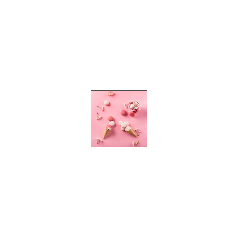 Visuel imprimé Rose Macarons - 30 x 30cm sur support bristol 350 gr