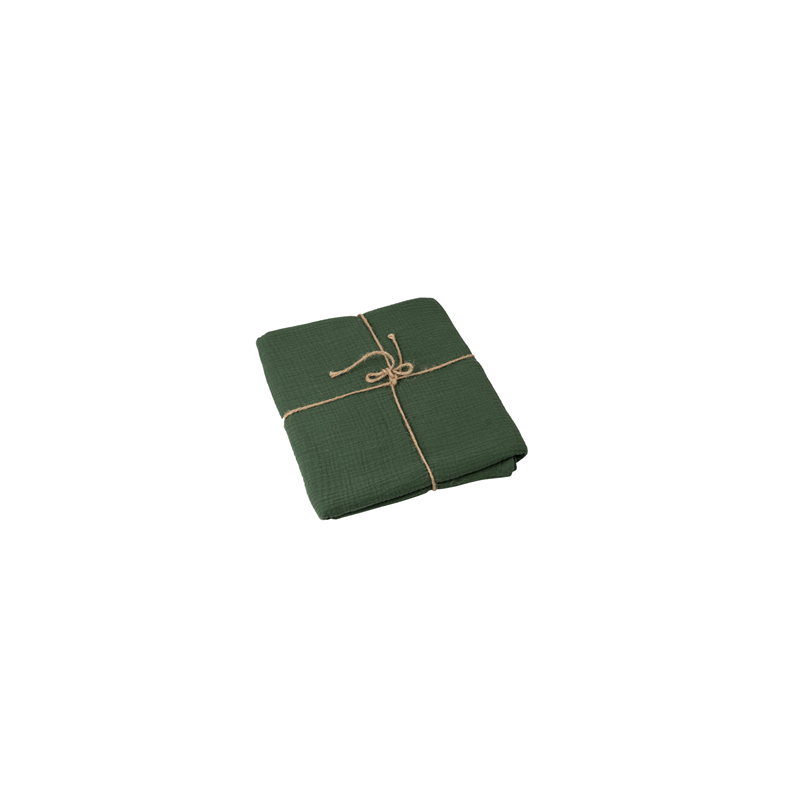 Nappe gaze de coton vert anglais 1,30 x 2,40m