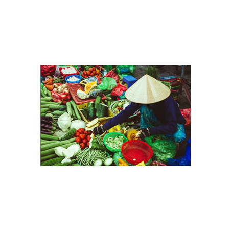 Visuel imprimé Vietnam Marché - 40 x 30 cm sur support bristol 350 gr