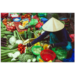 Visuel imprimé Vietnam Marché - 40 x 30 cm sur support bristol 350 gr