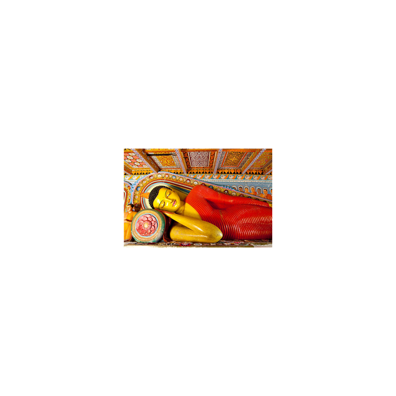 Visuel imprimé Sri Lanka  et  Bouddha couché - 40 x 30cm sur support bristol 350 gr