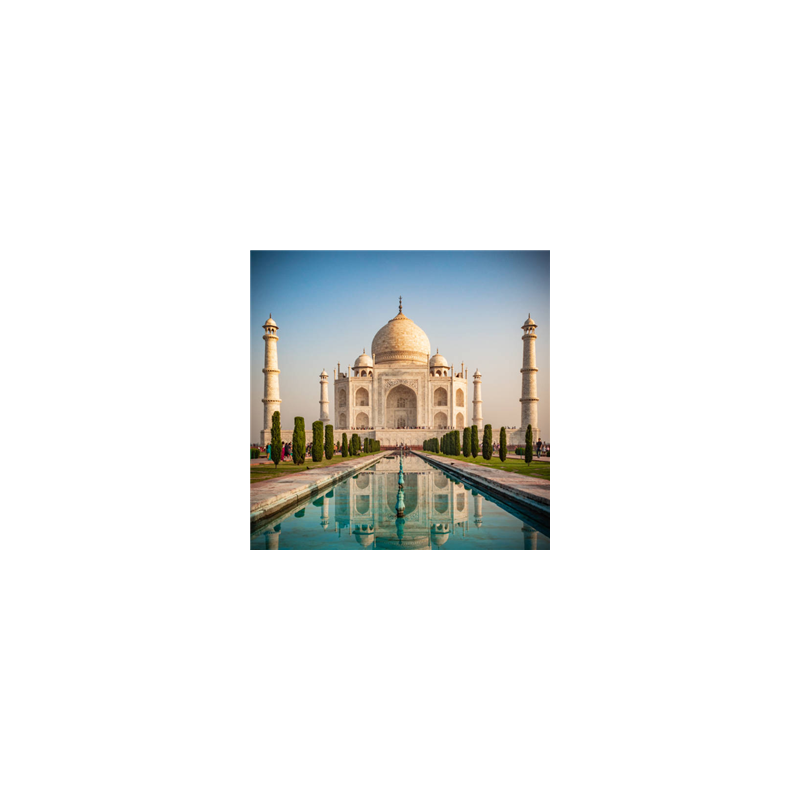 Visuel imprimé Inde Palais du Taj Mahal - 30 x 30 cm sur bristol 350 gr