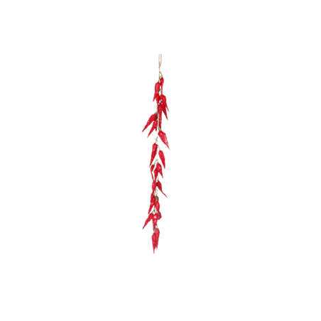 Piment tresse - polystyrène/corde - Long. 50cm