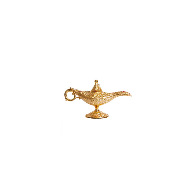 Lampe Aladin dorée - Métal - 23 x 10 x 8 cm