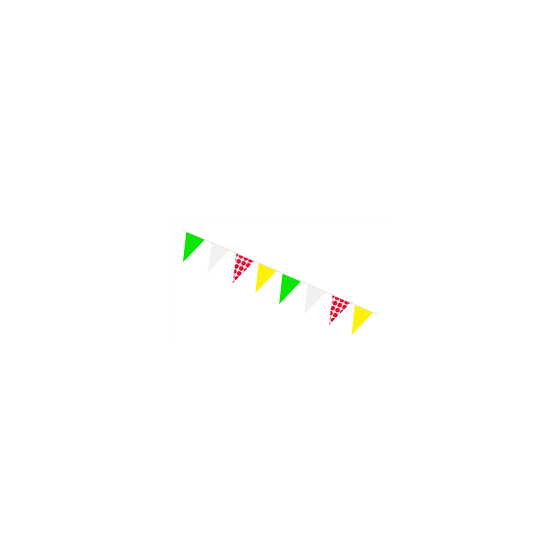 Guirlande cyclisme 12 fanions 21 x 30cm - papier Long. 420cm
