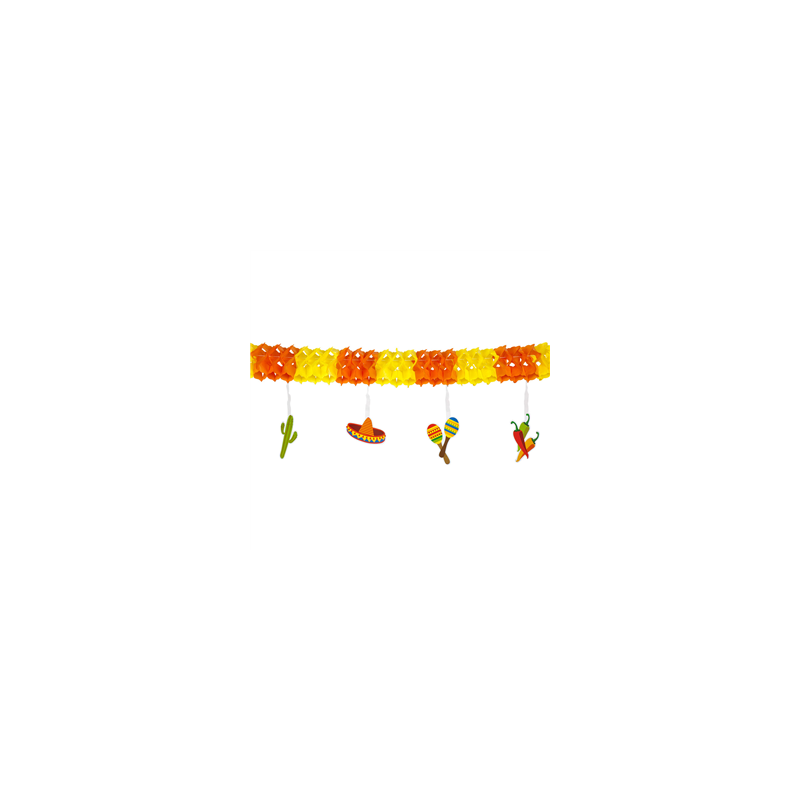 Guirlande Fiesta - papier Long. 4m (R/V)