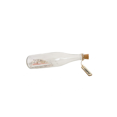 Bouteille à la mer - Haut. 26cm Diam. 6cm