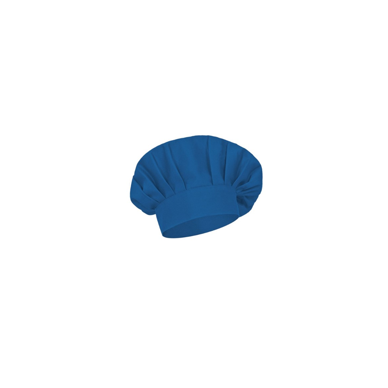 Toque de cuisine en coton  et  polyester bleu - 23 x 32 cm