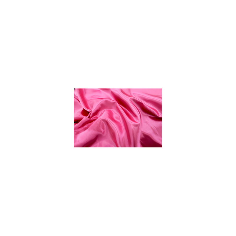 Tissu satin rose - Larg. 150cm (vendu au mètre)