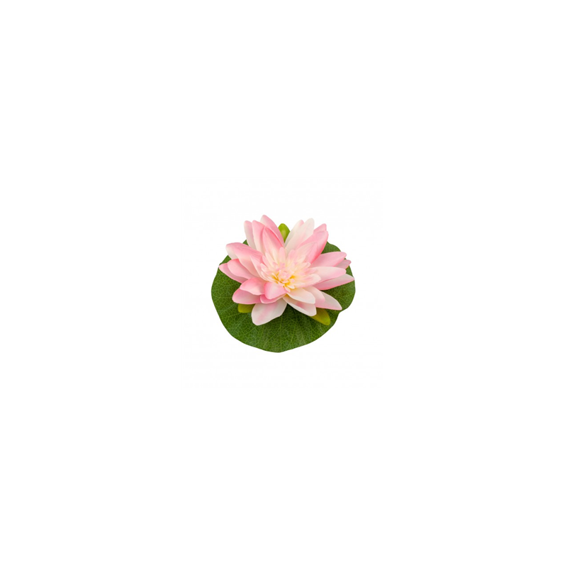 Fleur de lotus rose - tergal et pvc diam 22 cm