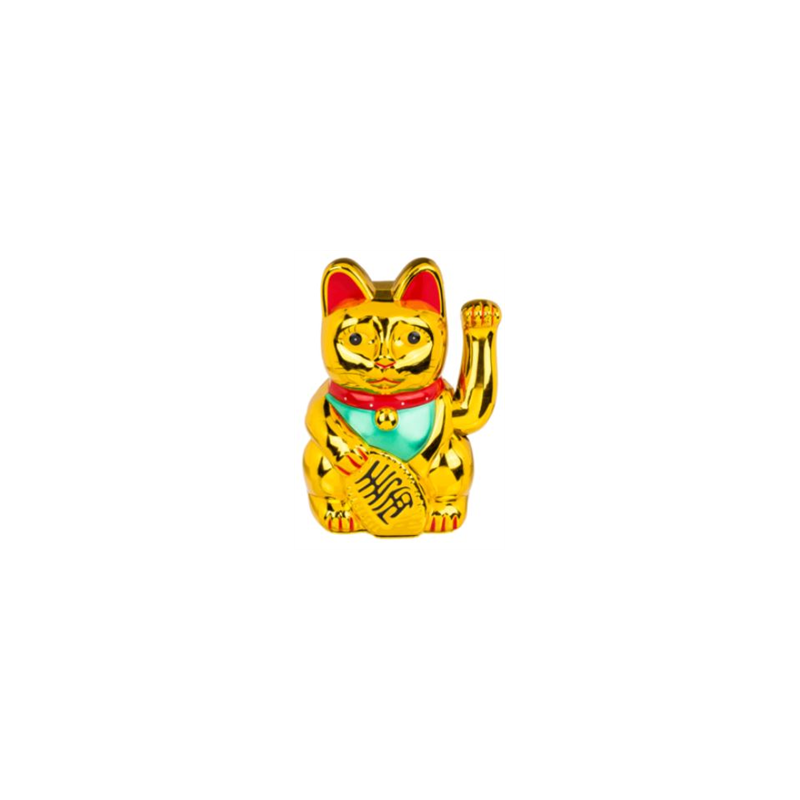 Chat chinois OR - Haut. 20cm (2x piles AA non fournies)