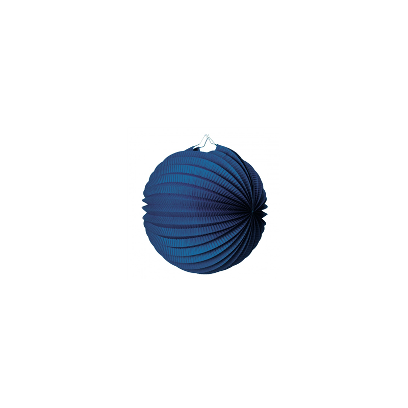 Lampion rond bleu marine papier - Diam. 30cm