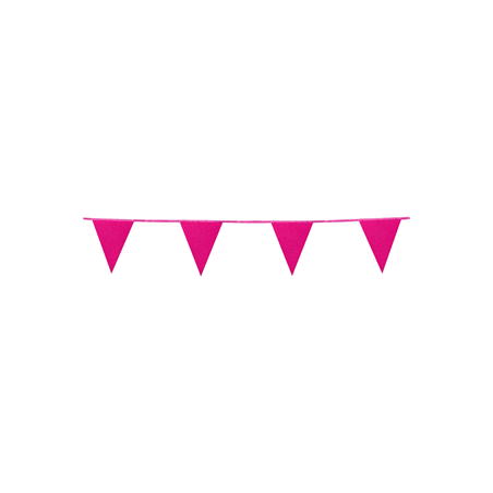 Guirlande fanions 20 x 16cm scintillants roses fuchsia - carton Long. 6m Guirlande fanions 20 x 16cm scintillants roses fuchsia - carton Long. 6m