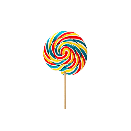 Véritable sucette ronde de Fête Foraine 70g à l'unité - Diam. 9.5cm coloris div Véritable sucette ronde de Fête Foraine 70g à l'unité - Diam. 9.5cm coloris div