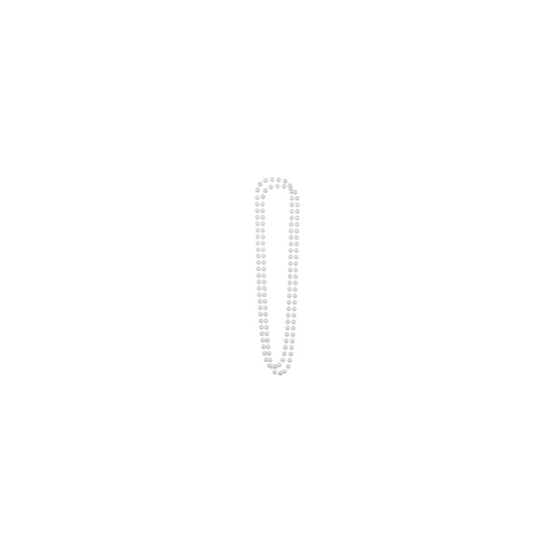 Lot de 2 Colliers de fausses perles blanches 46cm
