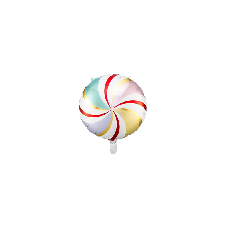 Ballon mylar rond Candy multicolore 35cm
