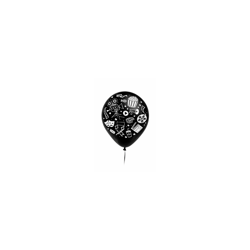 Ballon motif cinéma x8 - Diam. 29cm
