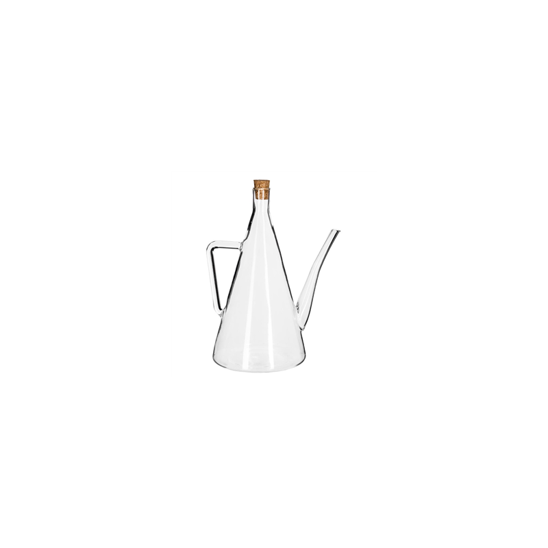 Bouteille huile d'Olive Triangle verre et liège 7 x 22,5cm