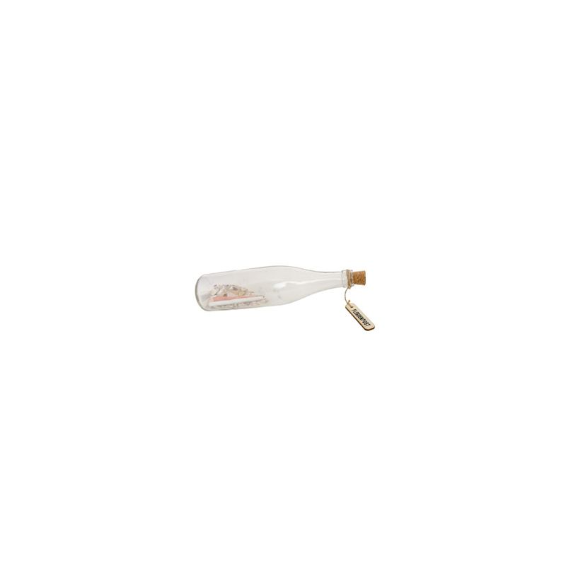 Bouteille à la mer - Haut. 26cm Diam. 6cm