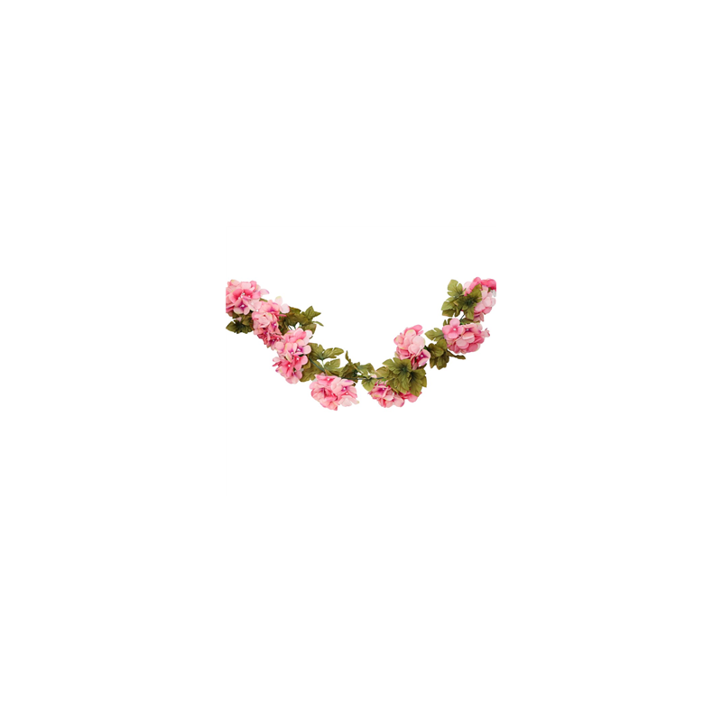 Guirlande d'hortensia rose - Long. 220cm
