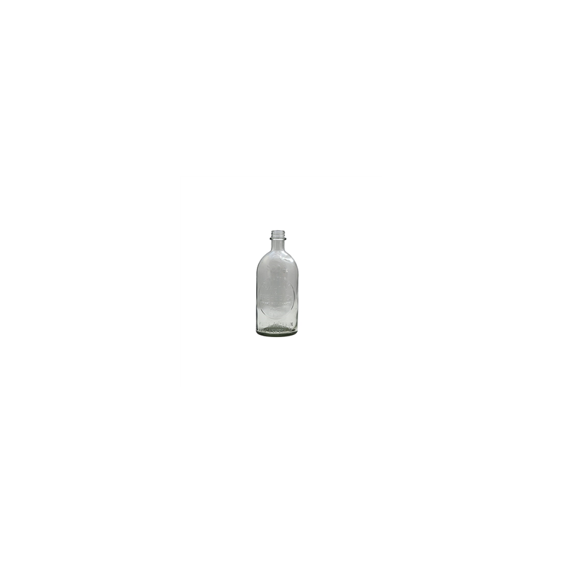 Bouteille vintage en verre transparent - Haut. 26cm