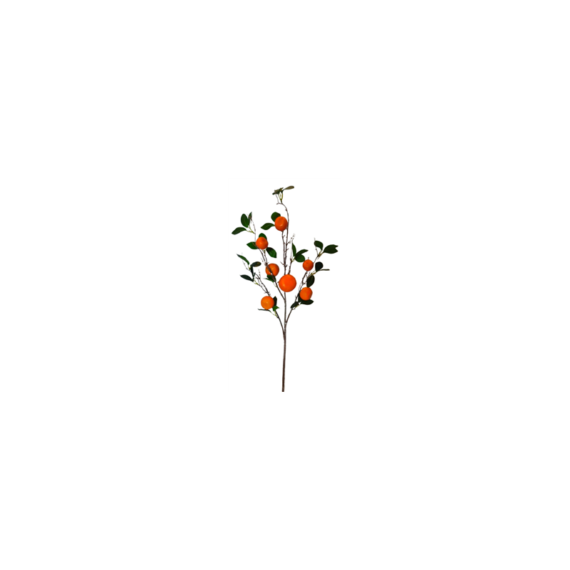 Branche Oranger artificiel - Tige 85cm fruits et feuilles sur 50cm