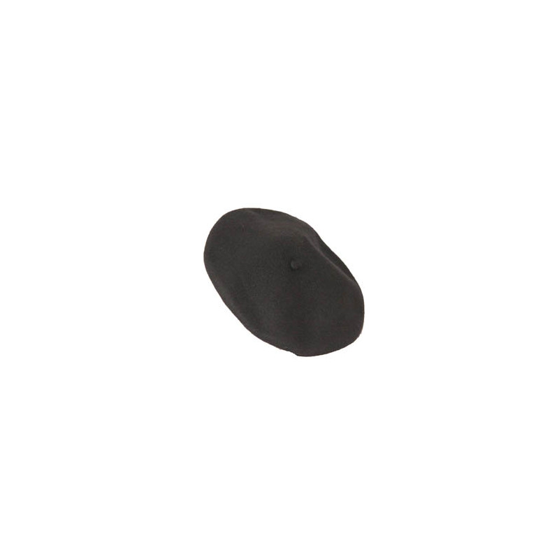 Béret noir en feutre - taille adulte - Diam. 28cm