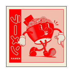 Enseigne forex Design Japonais bol de Ramen 20 x 20cm