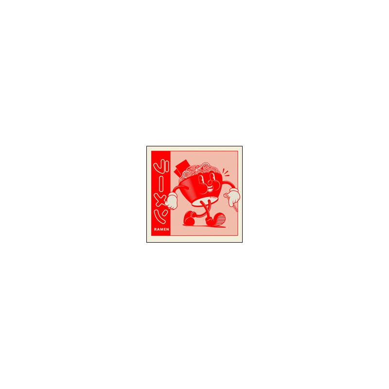 Enseigne forex Design Japonais bol de Ramen 20 x 20cm