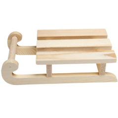 Luge en bois brut 19,5 x 10 cm