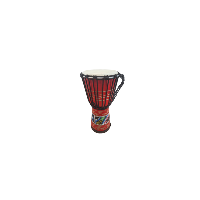 Djembé - Bois et Peau - hauteur 39 cm diamètre 21 cm