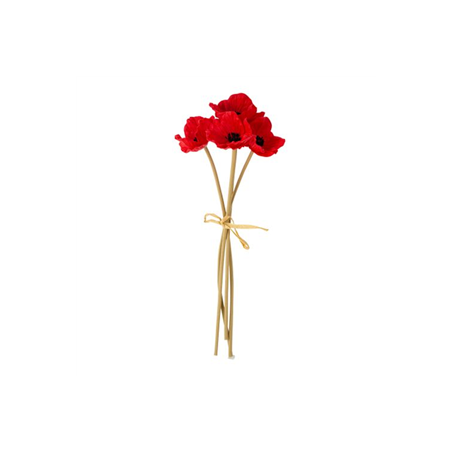 Bouquet de 4 Coquelicots rouges - Haut. 35cm Bouquet de 4 Coquelicots rouges - Haut. 35cm