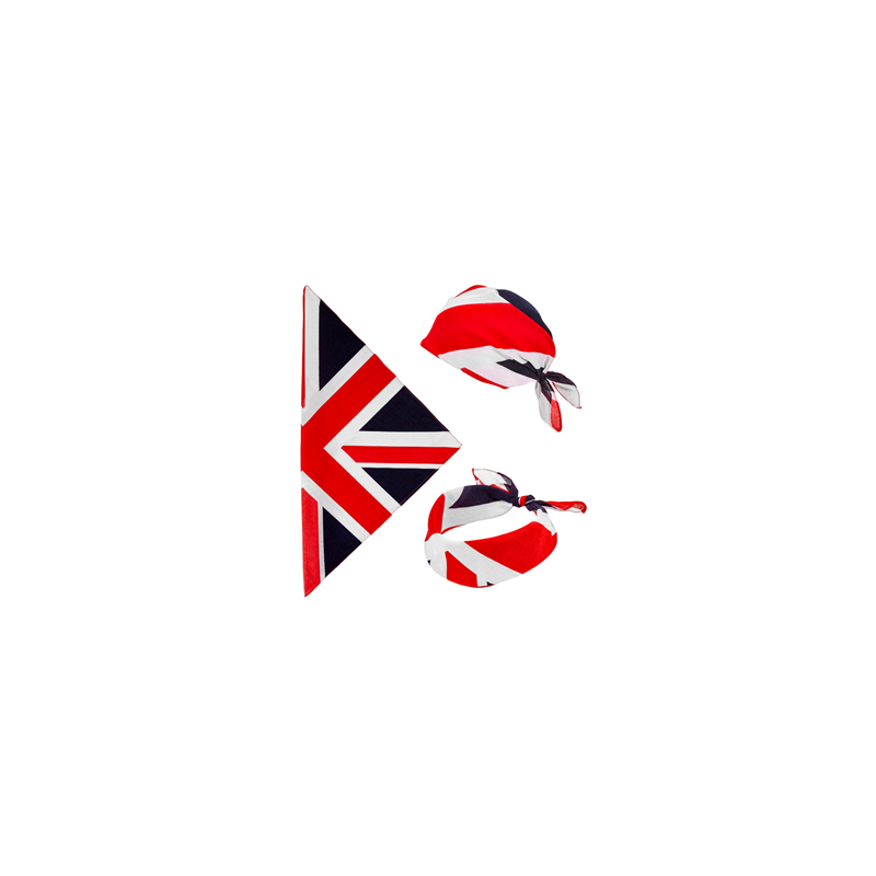 Bandana drapeau UK 55x55 cm - 100% coton