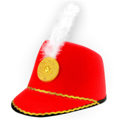 Chapeau de majorette - taille adulte (rouge ou bleu)
