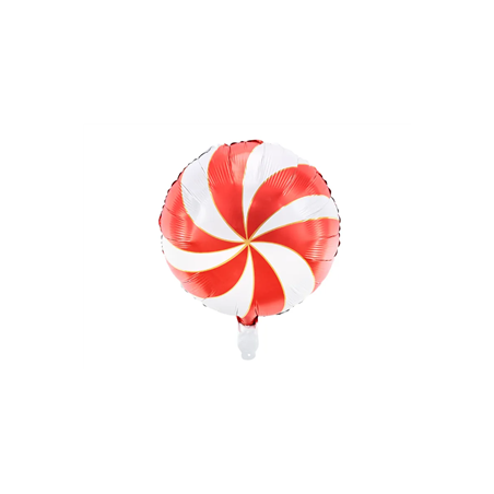 Ballon géant aluminium Bonbon rouge - Diam. 45cm