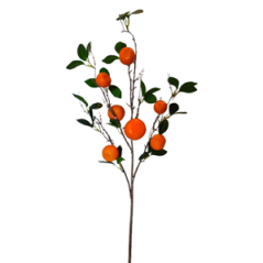 Branche Oranger artificiel - Tige 85cm fruits et feuilles sur 50cm