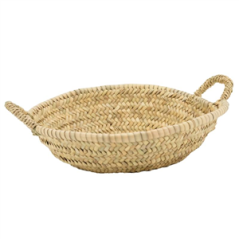 Panière ronde en feuille de palmier naturelle 9 x 30cm