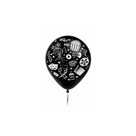 Ballon motif cinéma x8 - Diam. 29cm