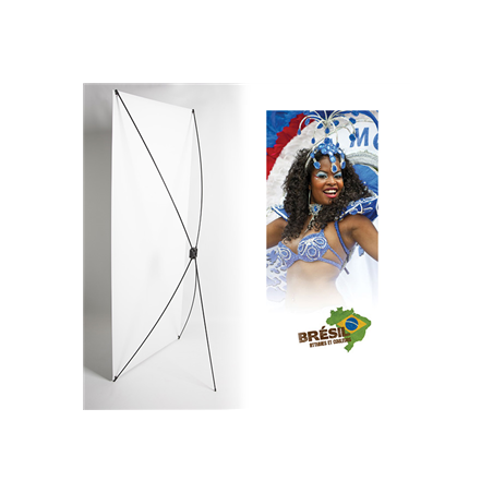 Kakémono Bresil 1 - 80 x 180 - Toile M1 / Toile M1 avec structure  X- Banner