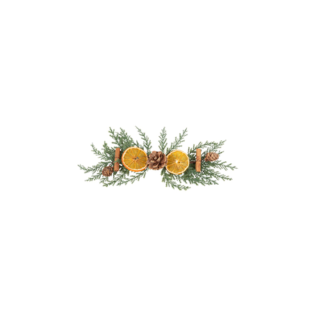 Déco de Sapin, Oranges Séchées, Cannelle et Pomme de Pin 22cm