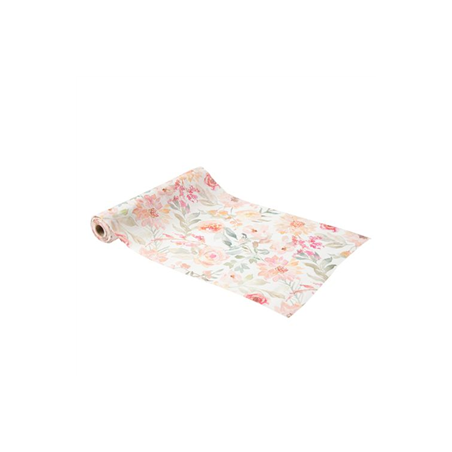 Chemin de table Dahlia pastel mousseline 28cm x 3m