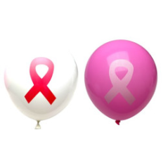 12 Ballons latex 30 cm OCTOBRE ROSE 2 coloris assortis