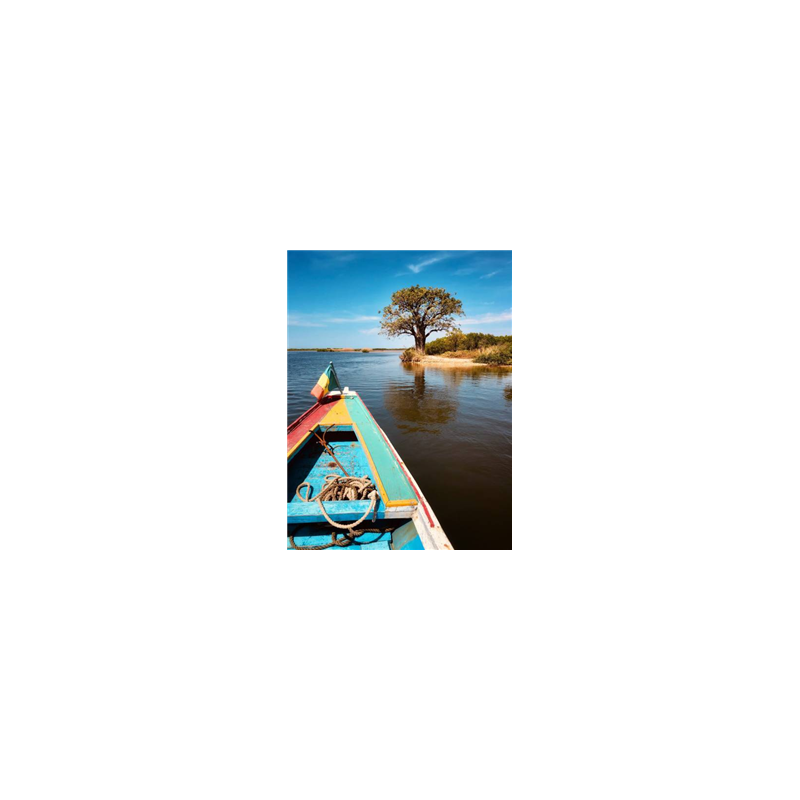 Visuel imprimé Afrique Sénégal Bateau de pêche - 40 x 30 cm sur bristol 350 gr