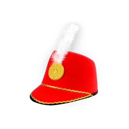 Chapeau de majorette - taille adulte (rouge ou bleu)