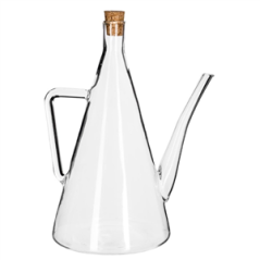 Bouteille huile d'Olive Triangle verre et liège 7 x 22,5cm