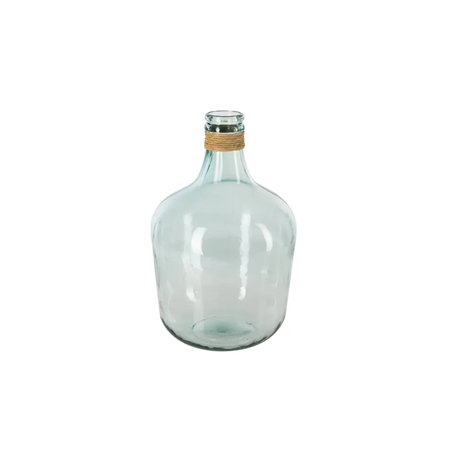 Vase Dame Jeanne en verre vert 27 x 42,5cm