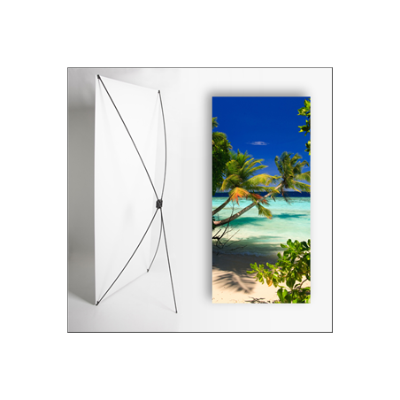 Kakemono Exotique Palmier - 180 x 80 cm sur Toile M1 avec structure X- Banner