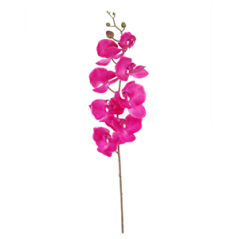Branche d'orchidée rose - Haut. 96cm (fleurs artificielles sur 40cm)